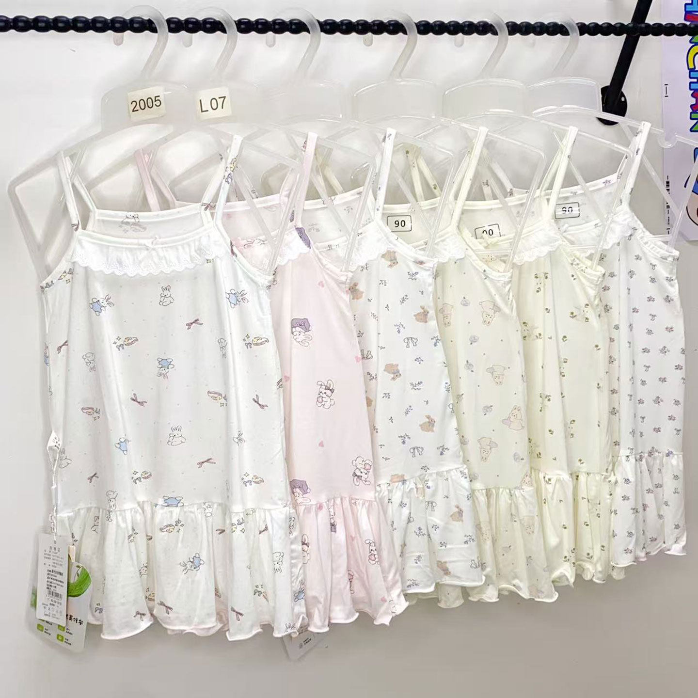 女童夏季超薄莫代尔吊带背心裙小孩睡衣家居服无袖甜美可爱连衣裙