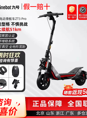 Ninebot九号滑板电瓶车ZT3Pro成人代步折叠Segway电动越野踏板车