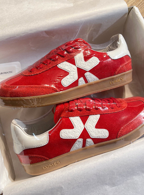 LUMES&YHGM官方正品复古经典软底系带百搭德训鞋休闲运动风阿甘鞋