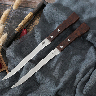 内蒙古吃手扒肉刀不锈钢长款水果刀鸡翅木柄锋利火腿刀分割剔骨刀