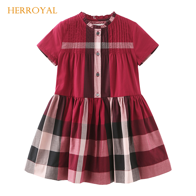 法国herroyal春夏连衣裙格子控