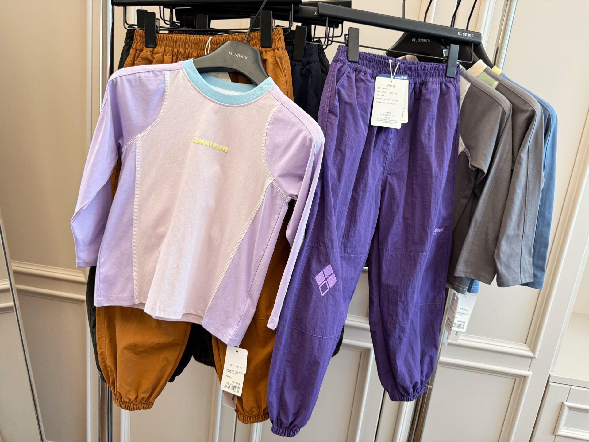 豆妞IAMDOU 120-170码外贸单户外秋季套装儿童拼色长袖T恤工装裤