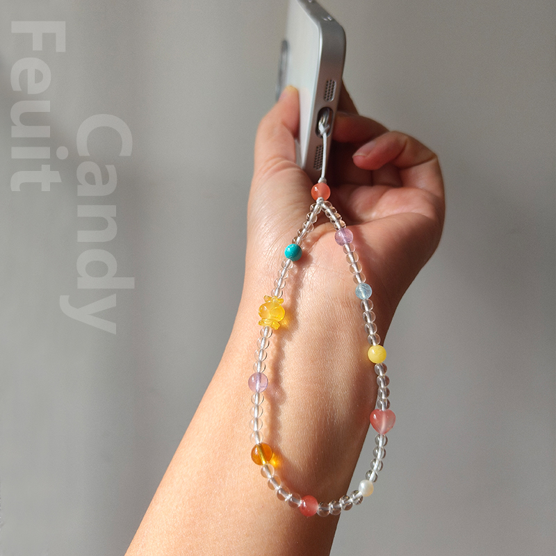 甜美彩色多宝手机挂绳