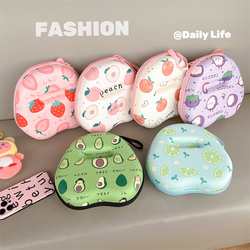 适用于苹果airpodsmax头戴蓝牙耳机卡通收纳包防摔硬壳保护套水果