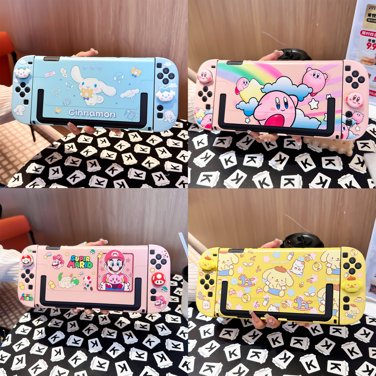 任天堂switch2代卡通保护壳软硅胶手柄新ns2可插入底座电视盒充电