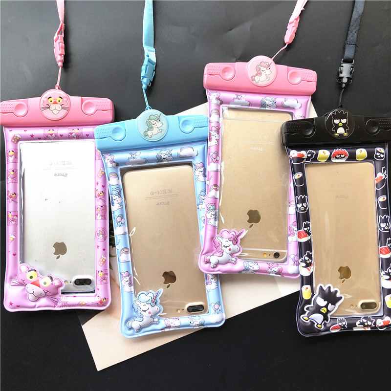 苹果7plus手机指纹解锁防水袋6s触屏游泳气囊