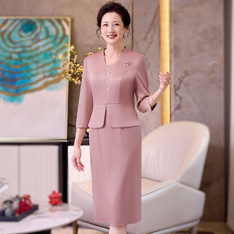 26年春季婚宴婚礼优雅时尚气质假两件腰带宽松大码改良旗袍5XL