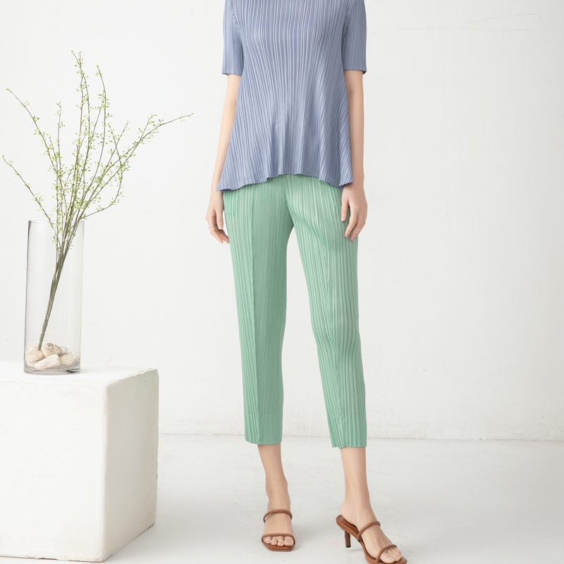 高腰兰梦有约日系三宅裤子褶皱