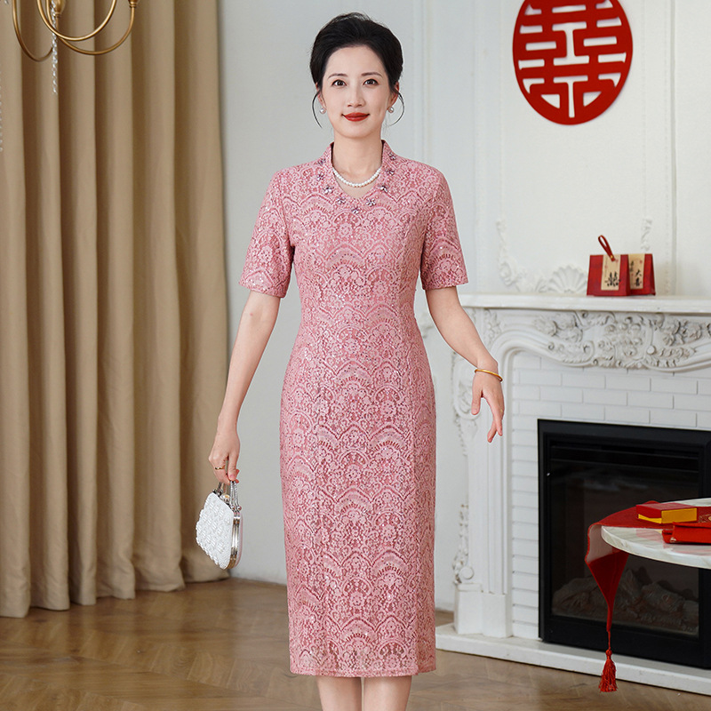 时尚气质丈母娘婚礼妈妈礼服