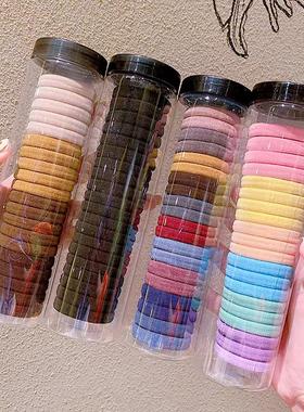 韩版20根罐装高弹力头绳无接缝橡皮筋女扎头不伤发不勒发儿童发圈