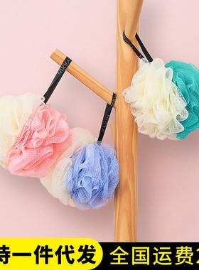 高档新款超柔软沐浴球大号浴花不散耐用洗澡神器搓背洗浴用泡澡球