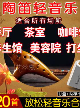 陶笛轻音乐U盘养生疗愈茶室名曲民乐经心放松音箱TF小卡内存卡16G