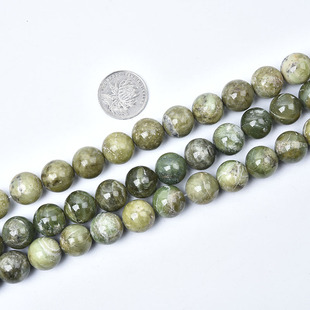 天然绿龙晶圆珠16mm串珠DIY手工饰品配件材料 40cm