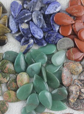 红石虎眼蓝纹绿东陵坠子吊坠