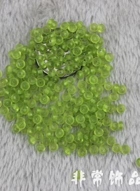 2x4mm绿色琉璃珠子 算盘珠隔珠配珠 DIY饰品散珠材料包 1400粒/包