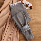 加绒加厚保暖裤 打底裤 男生秋裤 男士 中腰秋冬季 青年弹力修身 棉毛裤