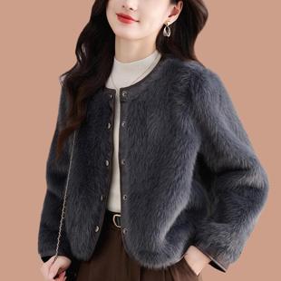 皮毛一体2025新款爆款海宁皮草外套女小个子毛毛加厚年轻时尚洋气