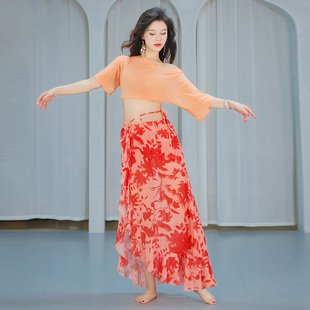 肚皮舞服装2025新款夏季性感高级简洁舞蹈团服东方舞练功服套装裙