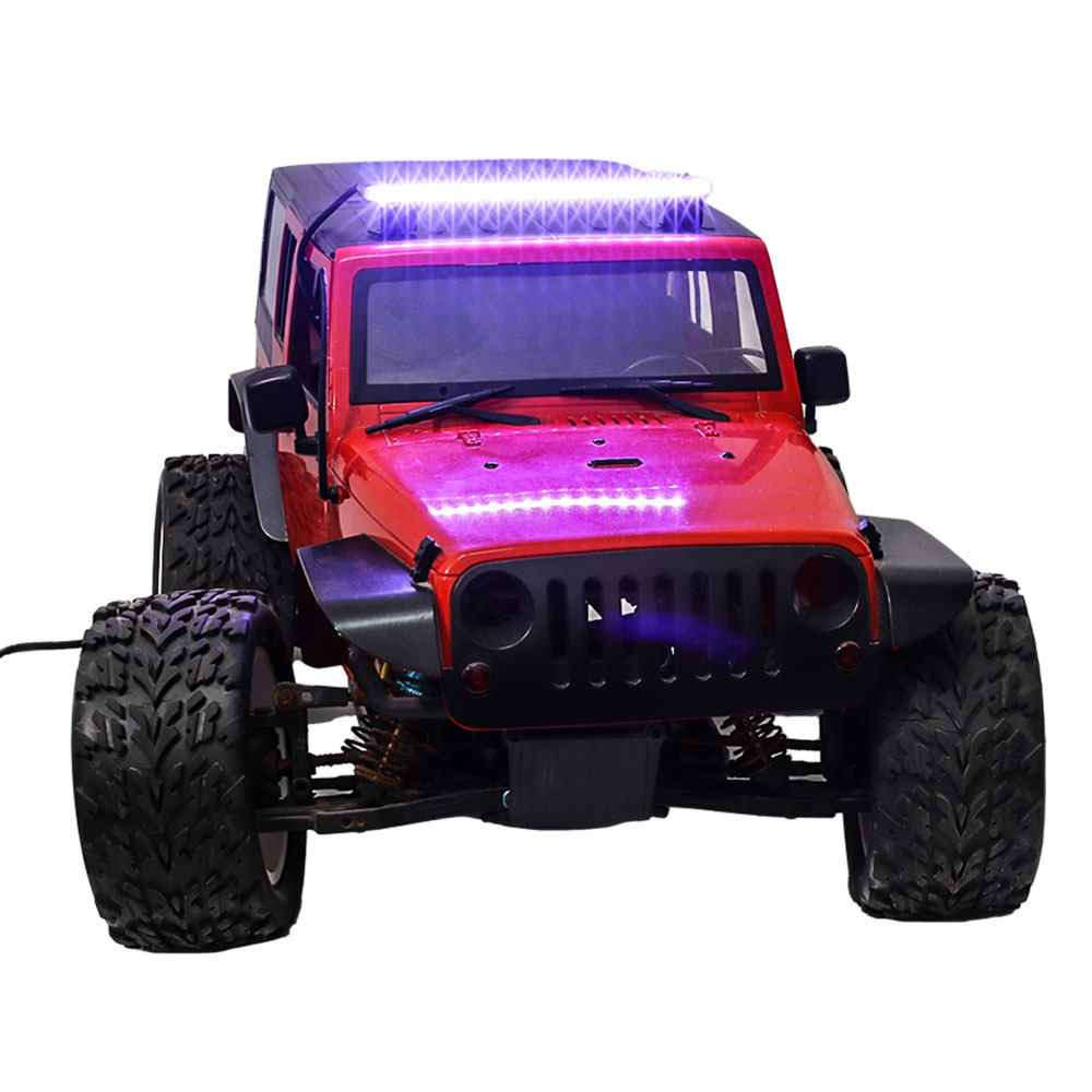 1/10仿真攀爬车灯条 牧马人车顶灯单排射灯 SCX10 UDR TRX4探照灯