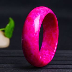 南非优化舒俱来色手镯樱花粉女款手镯时尚珠宝玉石仿真玉镯子