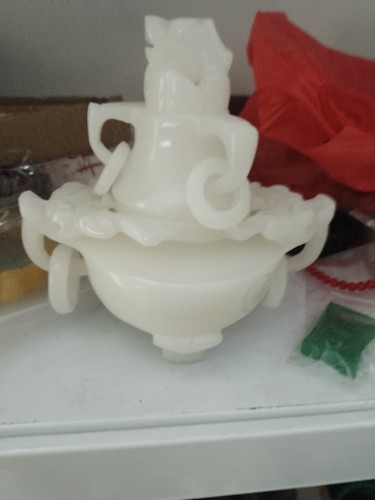 天然阿富汗玉香炉摆件玉器香炉摆件玉石摆件客厅工艺品送礼摆设