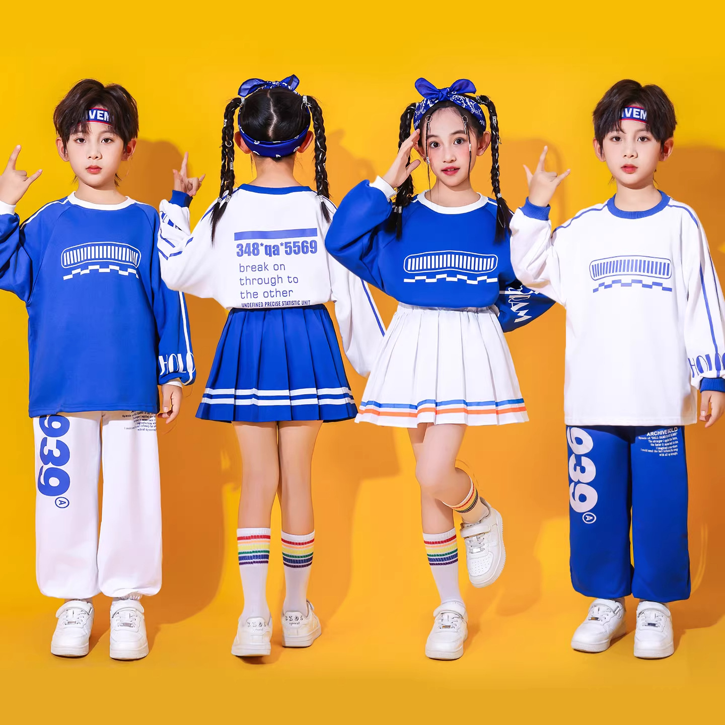 儿童啦啦队演出服小学生秋季运动会开幕式服装团体班服幼儿园表演