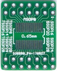 MSOP8 SSOP8~28 SOP8~28 0.65/1.27mm 贴片转直插 DIP 转接板