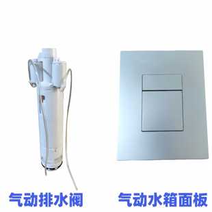 入墙水箱冲水面板挂壁马桶暗装 隐藏暗装 气动双冲镀铬按钮排水阀