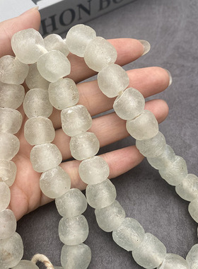 非洲贸易珠 高古手工琉璃珠 碎冰冰古珠饰品项链 文玩配珠diy散珠