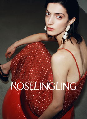 ROSELINGLING波尔卡圆点系列 复古波点吊带连衣裙显瘦度假长裙夏