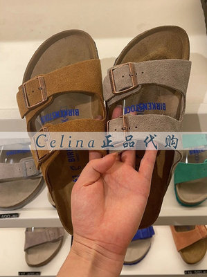 正品Birkenstock勃肯鞋窄版德国博肯Arizona真皮软木软底男女拖鞋