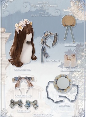 balladeer玛利亚白金华丽lolita小物蝴蝶结边夹KC配饰