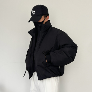 H52-P155冬季新款50绒羽绒服男士宽松加绒夹克大码面包服休闲外套图片