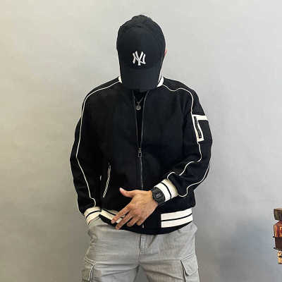 男士棒球服外套棒球领春秋季宽松