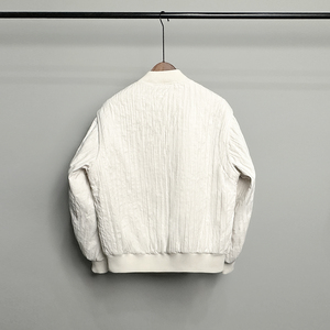 8807-P168新款加厚棉衣男士宽松纯色棒球领保暖棉服夹克-ZX1305图片