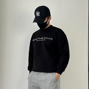 8601-P85新款精品圆领卫衣男士加绒加厚情侣宽松大码上衣,男士卫衣搭配什么颜色图片