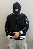 28057-P165男士休闲夹克春秋季薄款宽松立领高级感棒球服外套男，男装夹克，星座1305