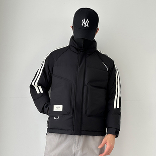 6621-P195新款原创立领羽绒服男士宽松大码外套加厚面包服XZ1305