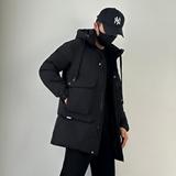 813-P220新款中长款羽绒服男士宽松大码工装加绒加厚保暖夹克，男装夹克，星座1305