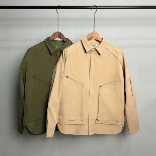 宽松工装 翻领夹克男士 外套常规休闲上衣XZ1305 P180新款 28446