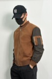28424-P175复古棒球服男春秋款潮牌宽松飞行员夹克男士工装外套，男装夹克，星座1305