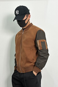 28424-P175复古棒球服男春秋款潮牌宽松飞行员夹克男士工装外套图片