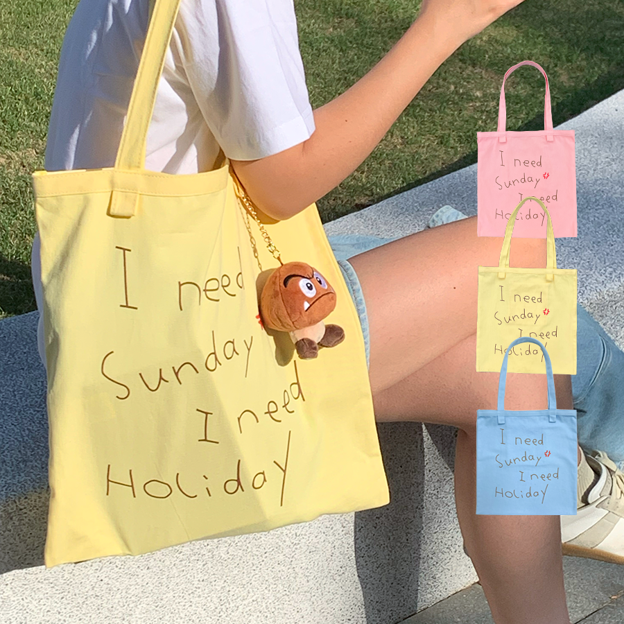 3gegu三个菇 度假宣言单肩包 原创设计帆布袋