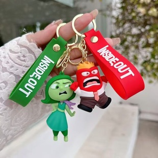 三代头脑特工钥匙扣精致3D硅胶公仔可爱挂件情侣汽车包包挂饰礼品