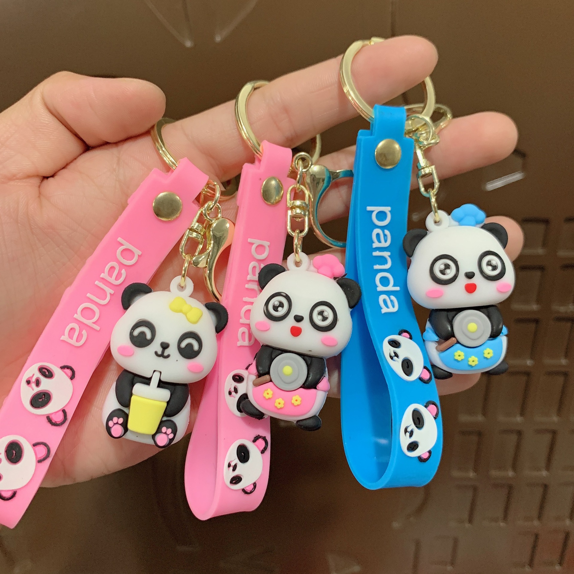 可爱钥匙扣WIDODO软胶熊猫