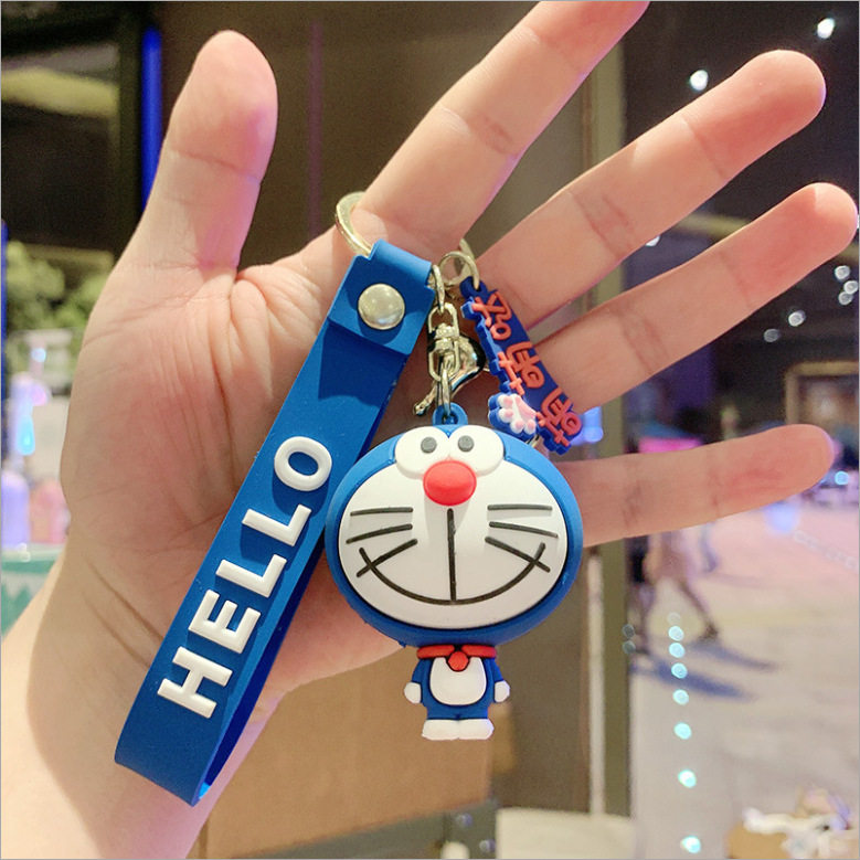 大头哆啦a梦叮当猫钥匙扣可爱时尚动漫公仔情侣包包礼品挂饰