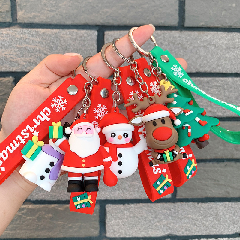 圣诞老人钥匙扣DIY硅胶圣诞节