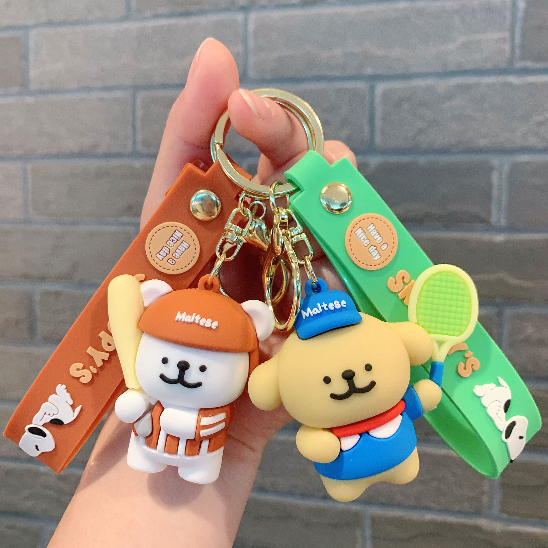 可爱钥匙链挂件情侣棒球小狗卡通运动会钥匙扣书包挂饰小礼品,节庆用品/礼品,钥匙扣,淘宝优惠券,粉丝福利购,淘宝优惠卷