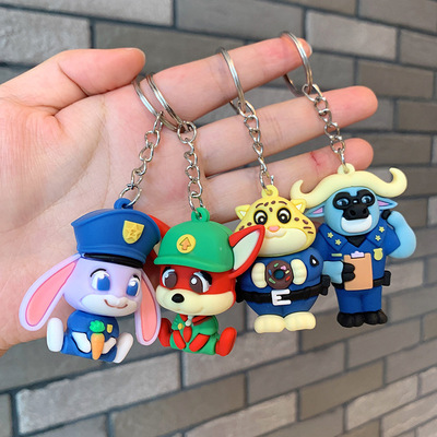 疯狂动物城钥匙扣DIY硅胶卡通