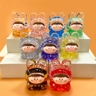 爆闪亚克力入油创意流沙摆件莉莉丝彩糖李四抖音爆款桌面摆件装饰